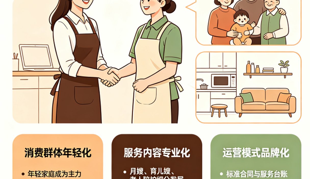 合肥妈妈帮家政行业资讯配图：《2026家政行业未来发展趋势：告别传统劳务，迈入年轻化、专业化、品牌化新赛道》